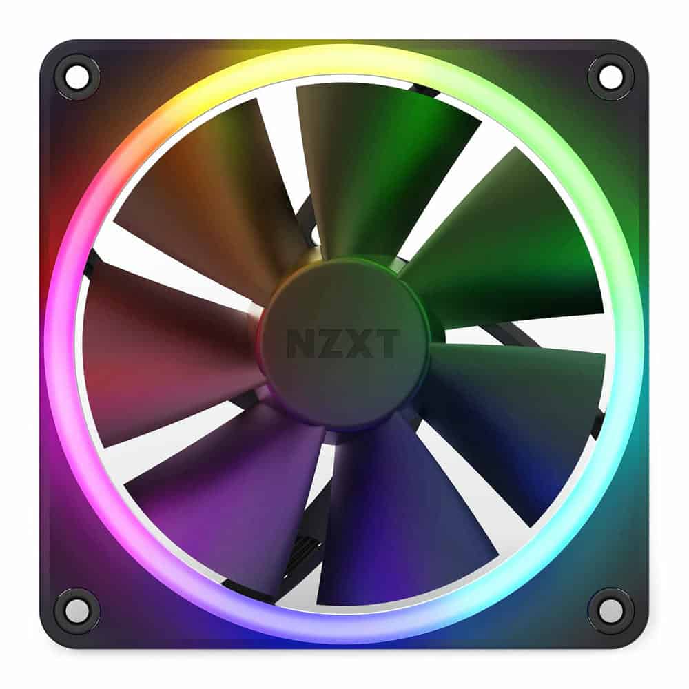 (image for) NZXT F120 RGB 120mm PWM Single High Airflow Fan Black